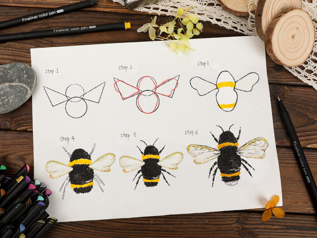 How to Draw a Realistic Bee Step by Step