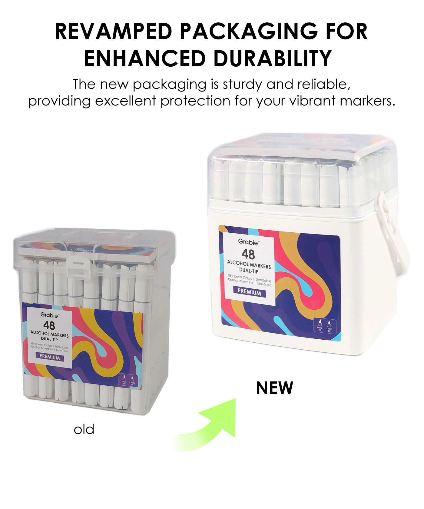 Dual-Tip Alcohol-Based Marker Set Of 48 With Coloring Book