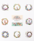 24 Pcs Grabie Exclusive Bunnies and Blooms Sticker Set