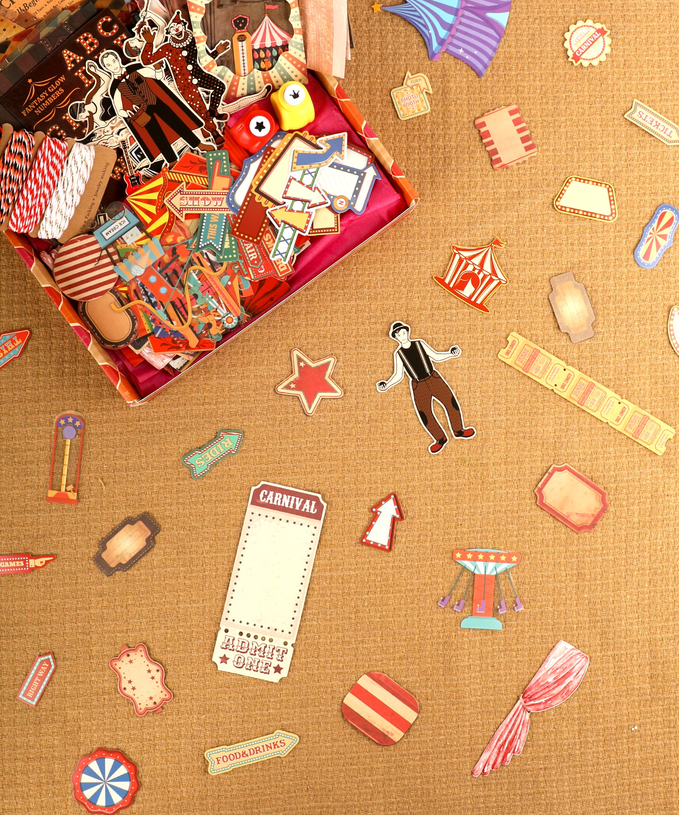 Happy Carnival-Themed Grabie Scrapbook Club Box