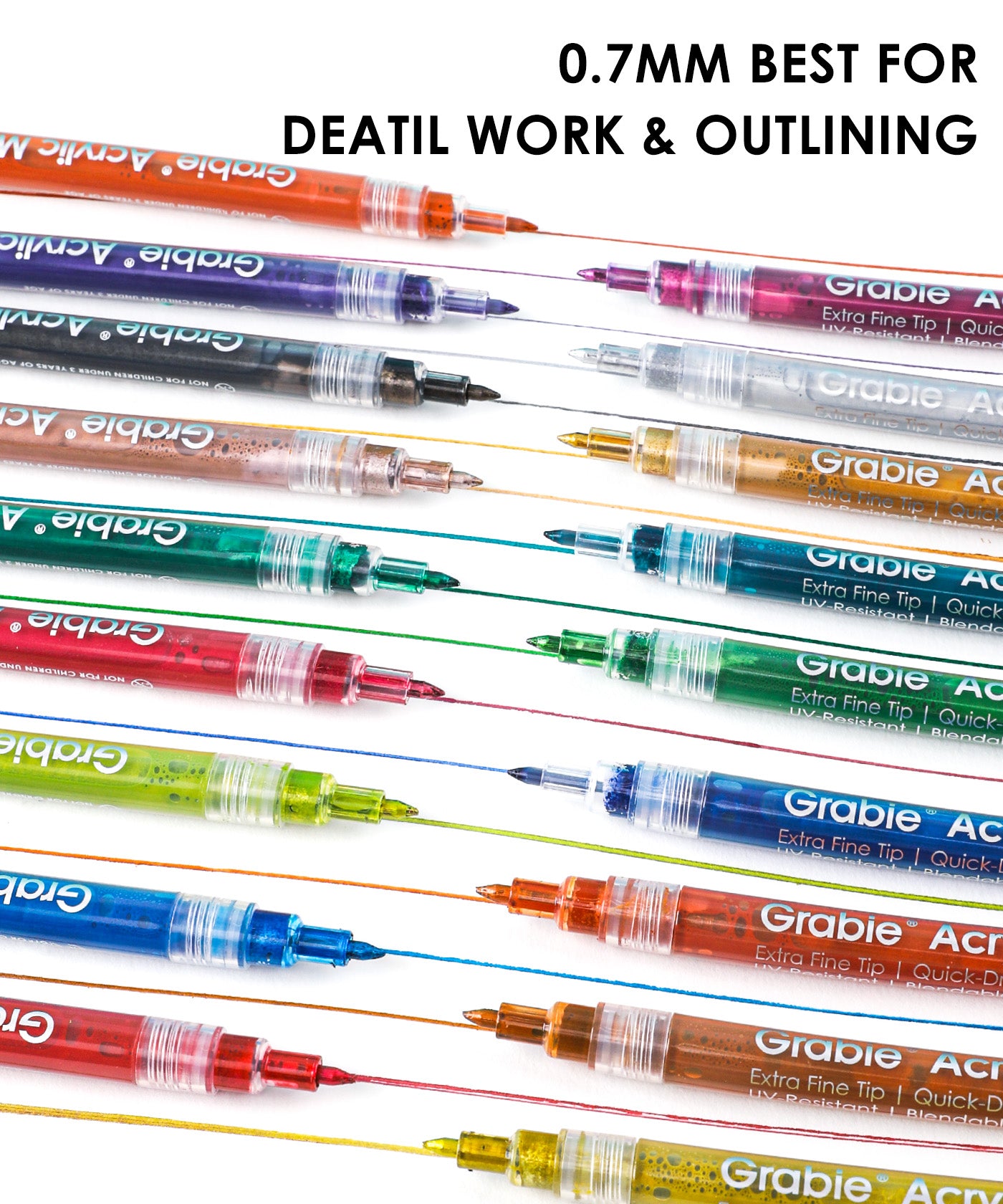 Metallic Acrylic Paint Marker Set Of 18