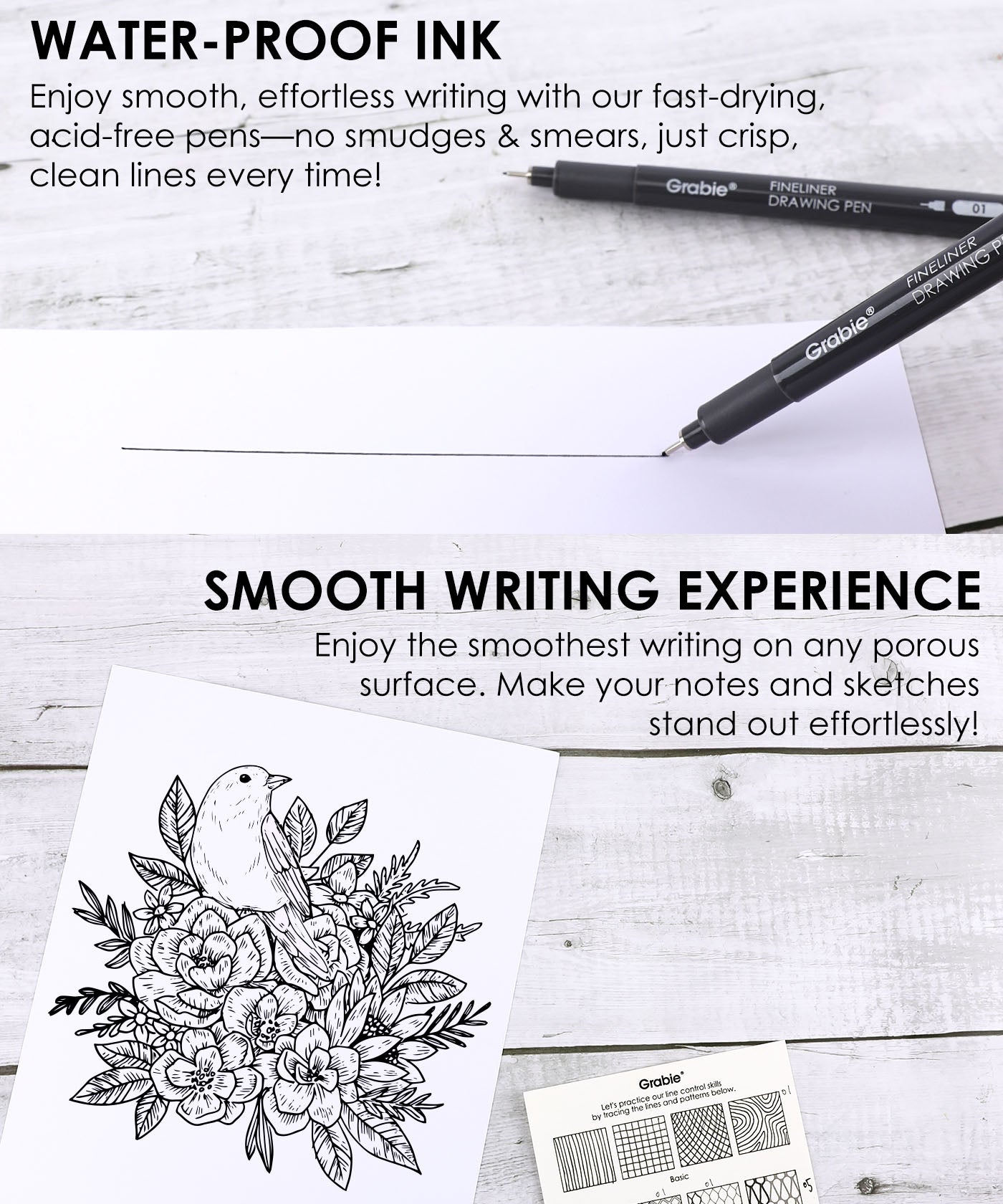 Fineliner Drawing Pen With POPIN Notebook