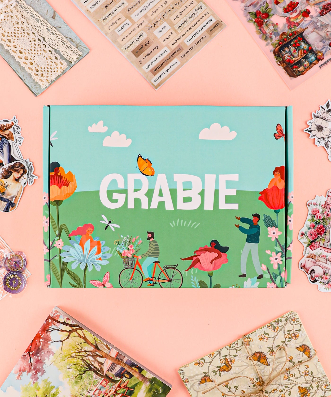 Spring-Themed Grabie Scrapbook Club Box