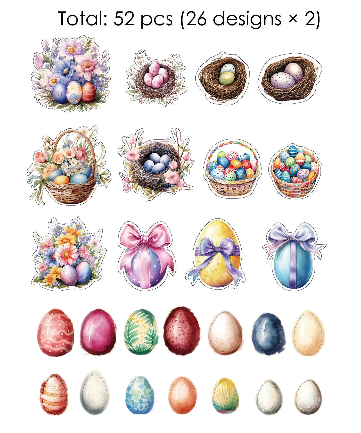 52 Pcs Grabie Exclusive Hoppy Easter Sticker Set