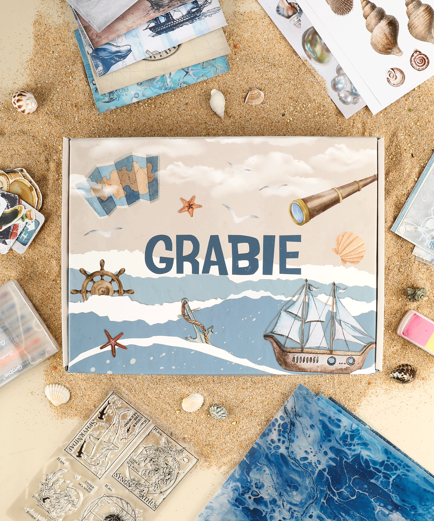 Ocean Odyssey-Themed Grabie Scrapbook Club Box