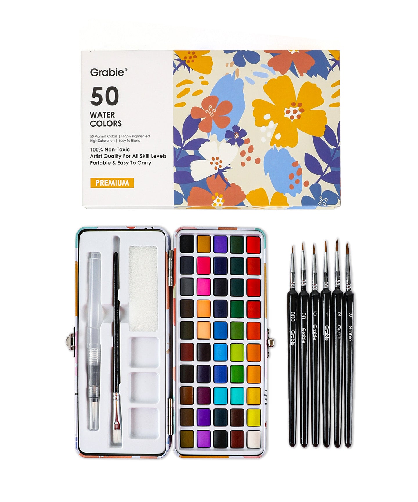 88 Colors Solid Watercolor Paint Set In Portable Box With - Temu