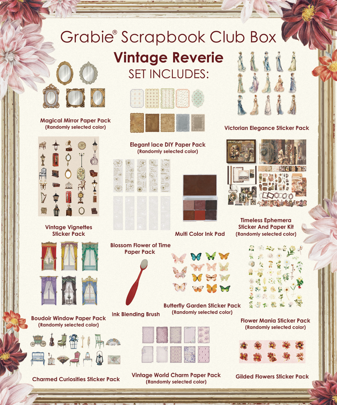 Vintage Reverie-Themed Grabie Scrapbook Club Box