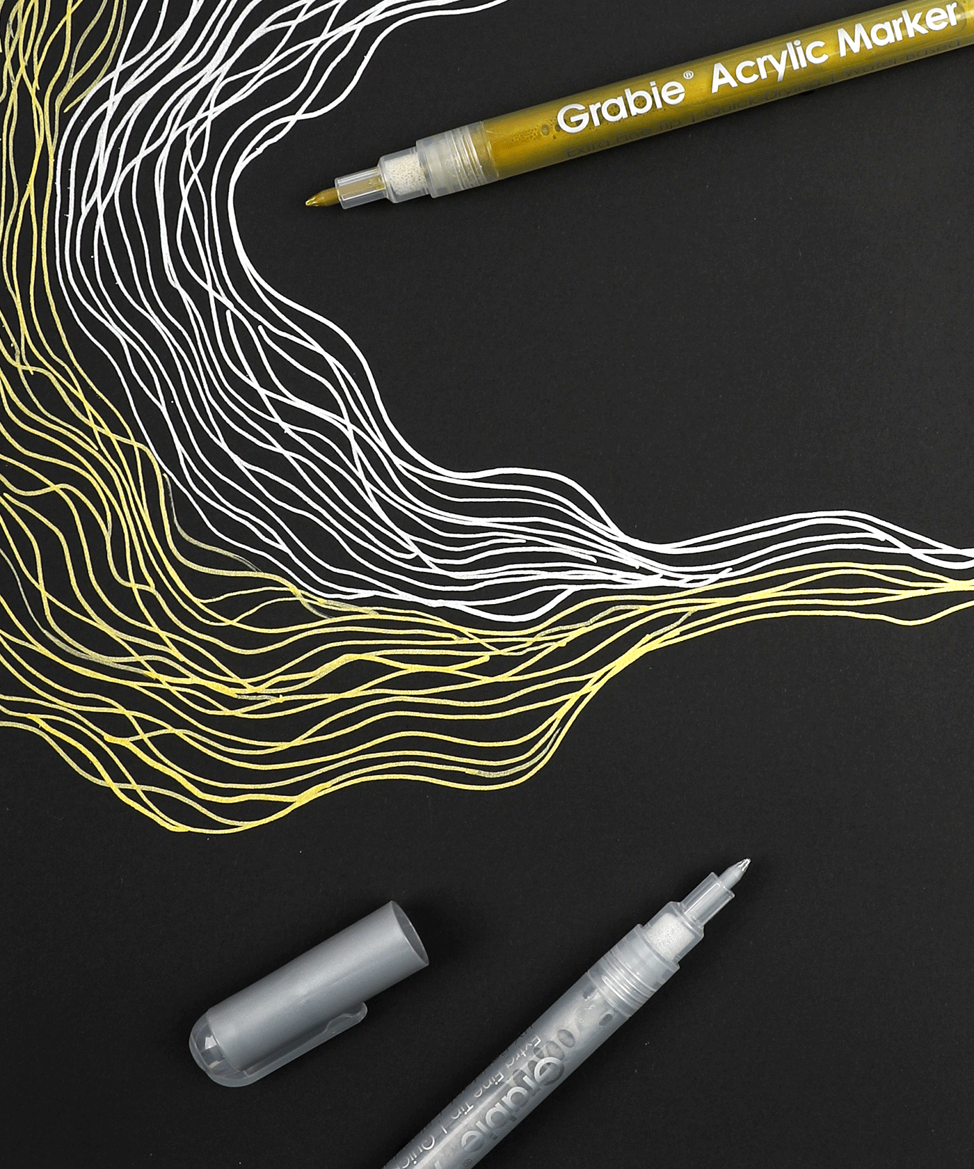 Gold & Silver Extra Fine Tip Acrylic Paint Marker Set Of 6