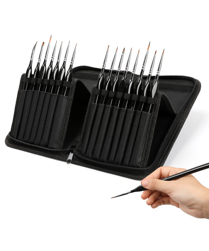 15 Pcs Miniature Detail Brush Set