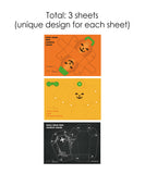 3 Sheets Grabie Exclusive Halloween DIY Kit