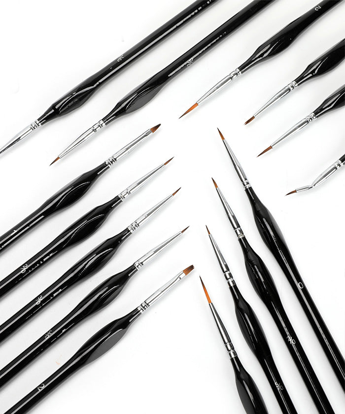 15 Pcs Miniature Detail Brush Set