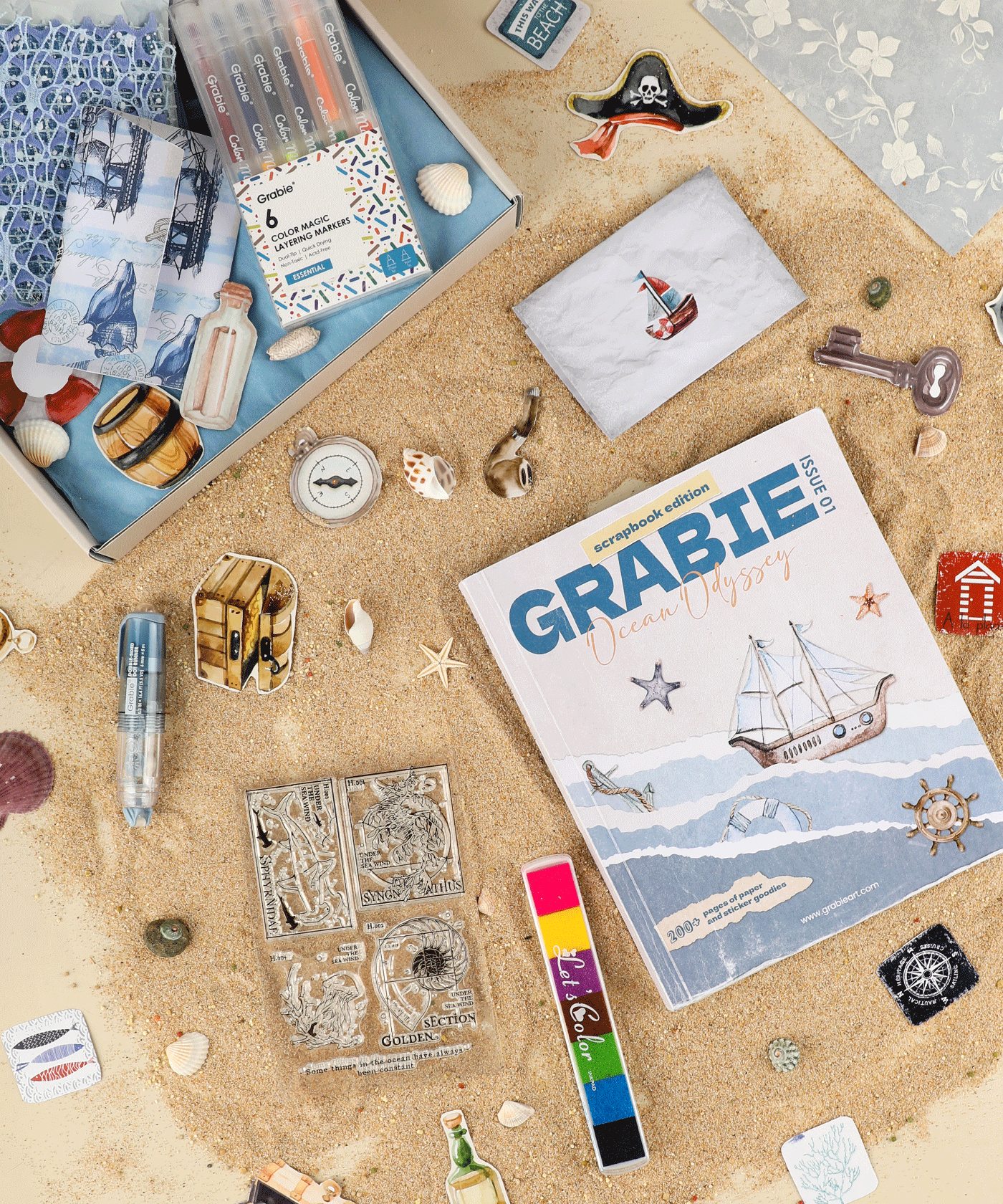 Ocean Odyssey-Themed Grabie Scrapbook Club Box
