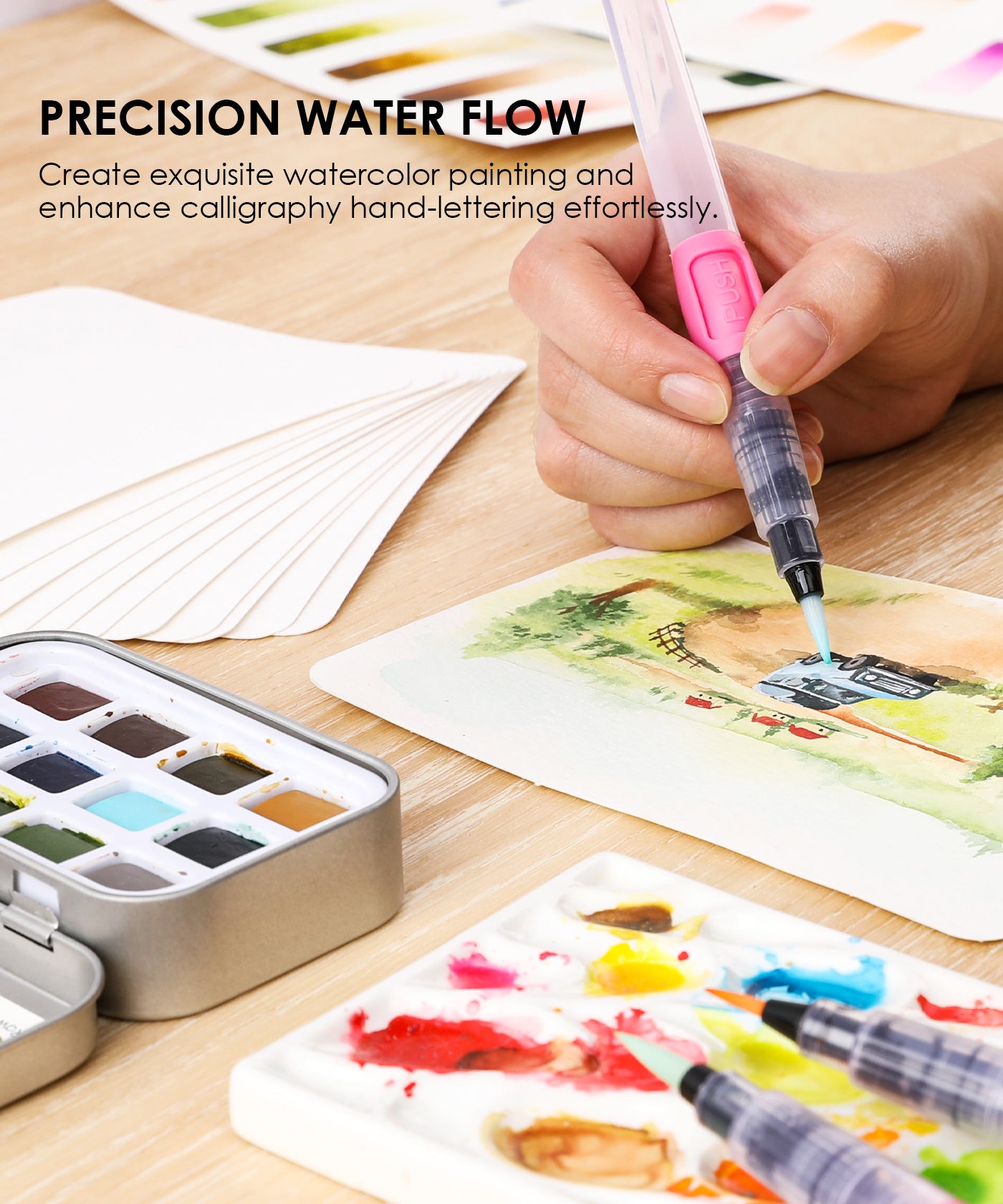 Premium Water Brush Pen Set Of 3