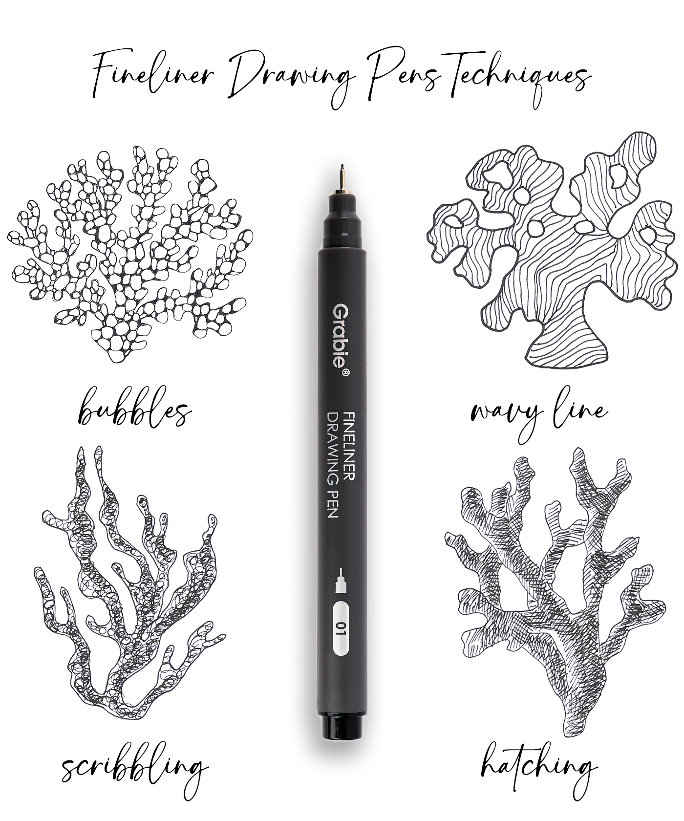 Fineliner Drawing Pen Set Of 12