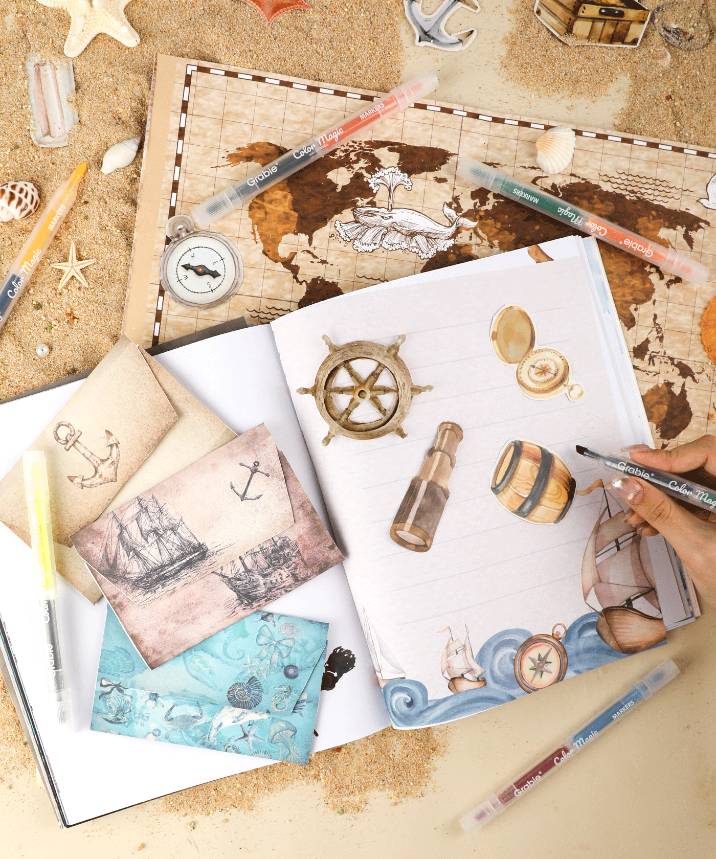 Ocean Odyssey-Themed Grabie Scrapbook Club Box