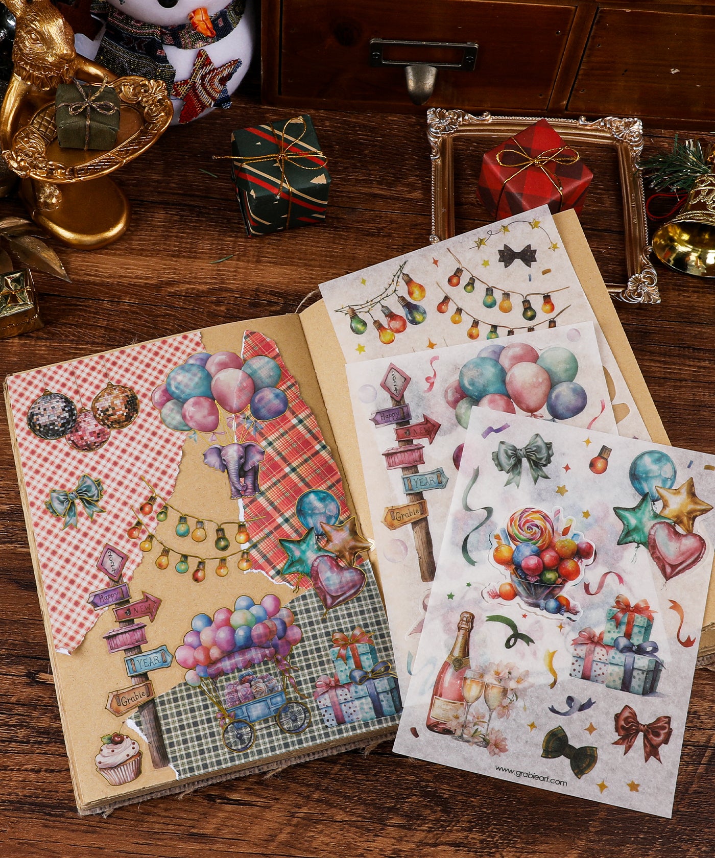 8 Sheets Grabie Exclusive New Year Sticker Set