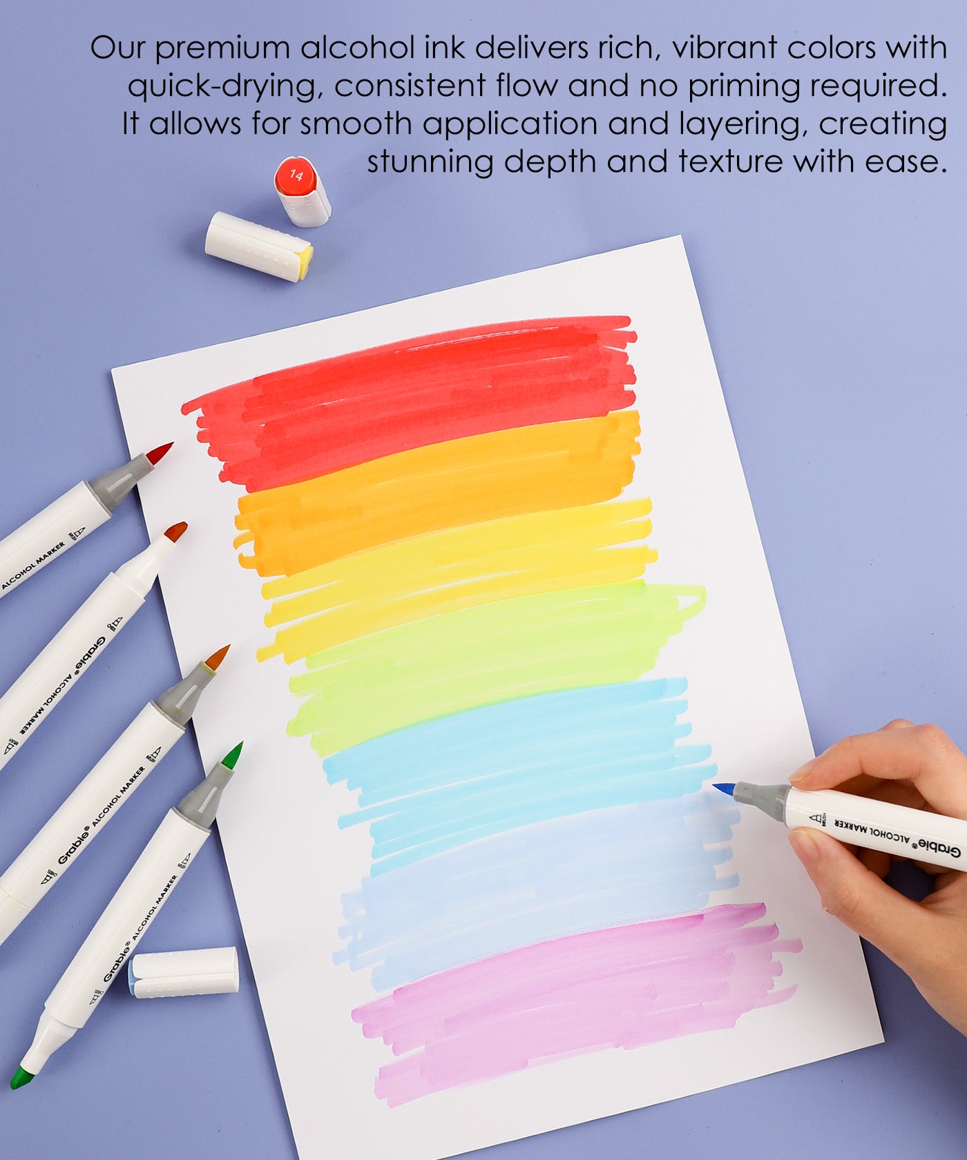 Dual-Tip Alcohol-Based Marker Set Of 48 With Coloring Book