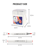 Dual-Tip Alcohol-Based Marker Set Of 48 With Coloring Book