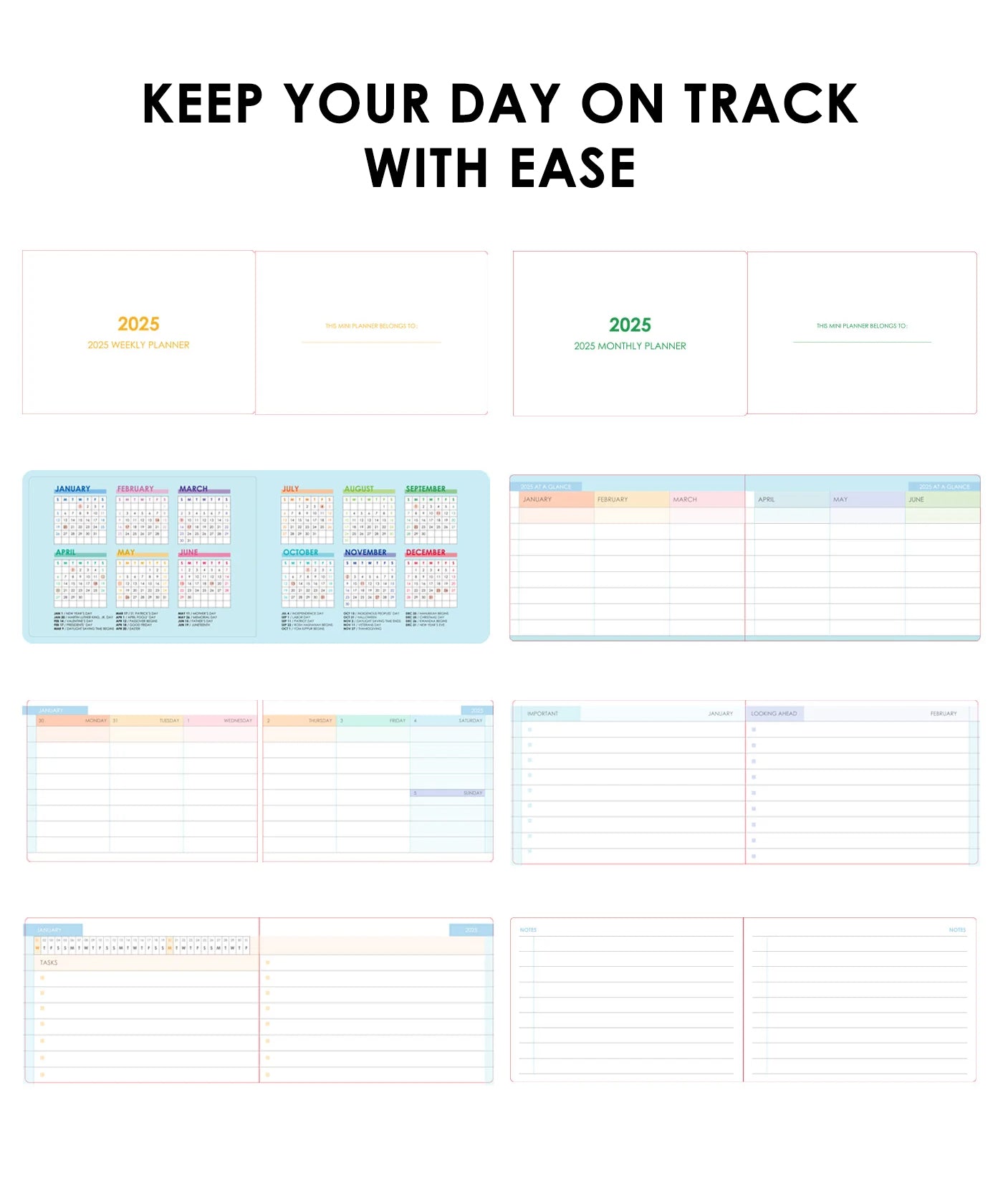 2-IN-1 2025 Monthly & Weekly Planner