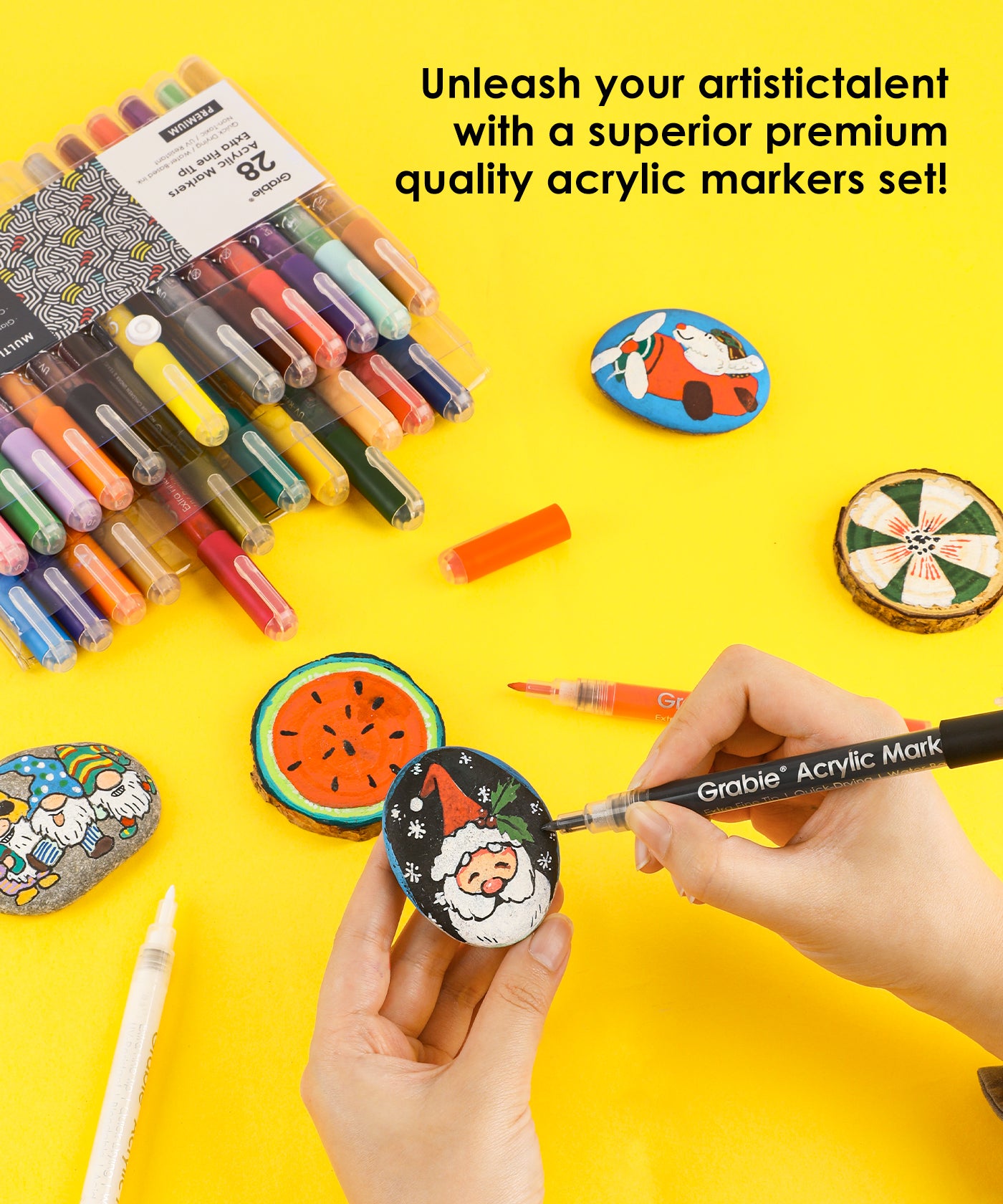 Extra Fine Tip Acrylic Paint Marker Set of 28