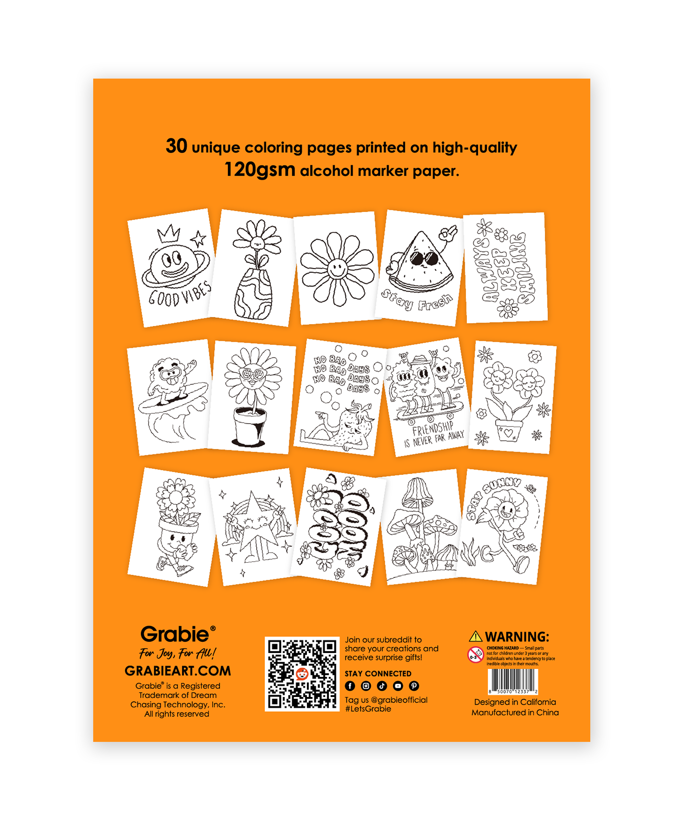 62 Sheets Grabie Coloring Book Value Bundle
