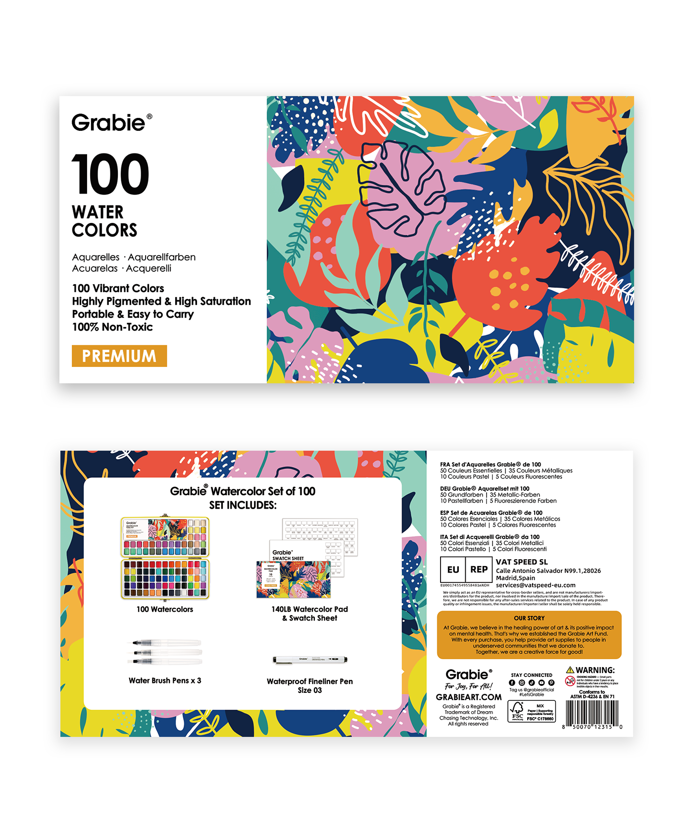 All-In-One Premium Watercolor Set of 100