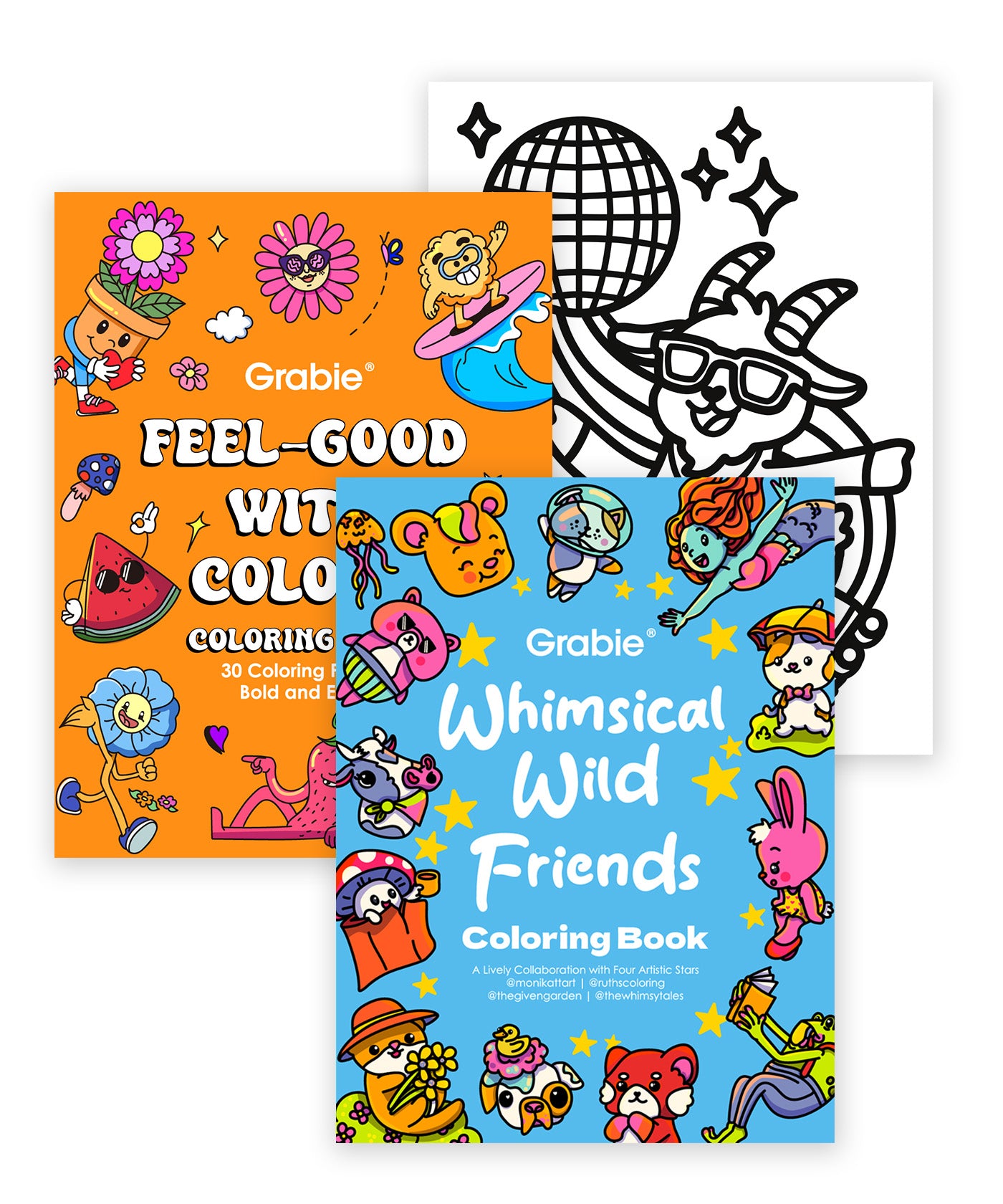 62 Sheets Grabie Coloring Book Value Bundle