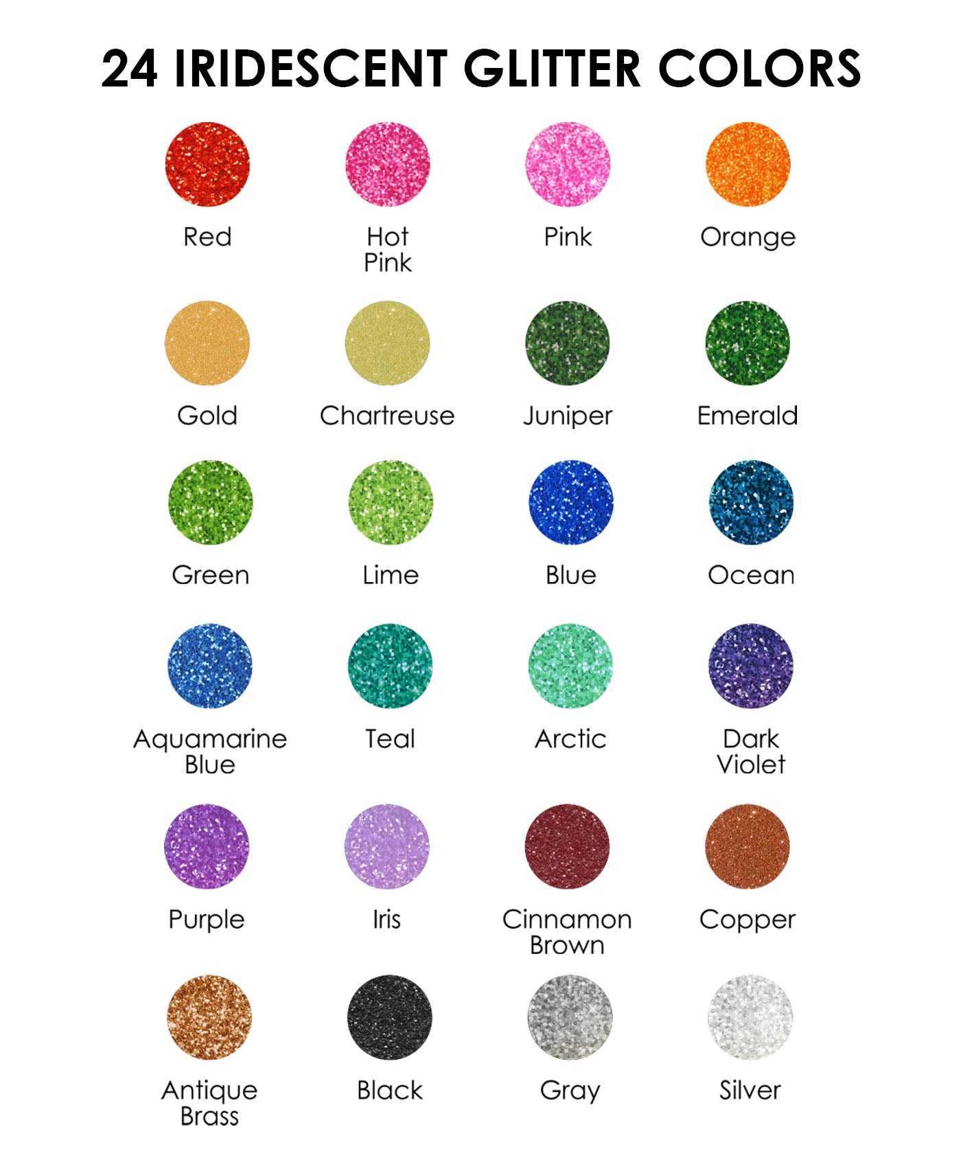 Iridescent Glitter Acrylic Paint Marker Set Of 24