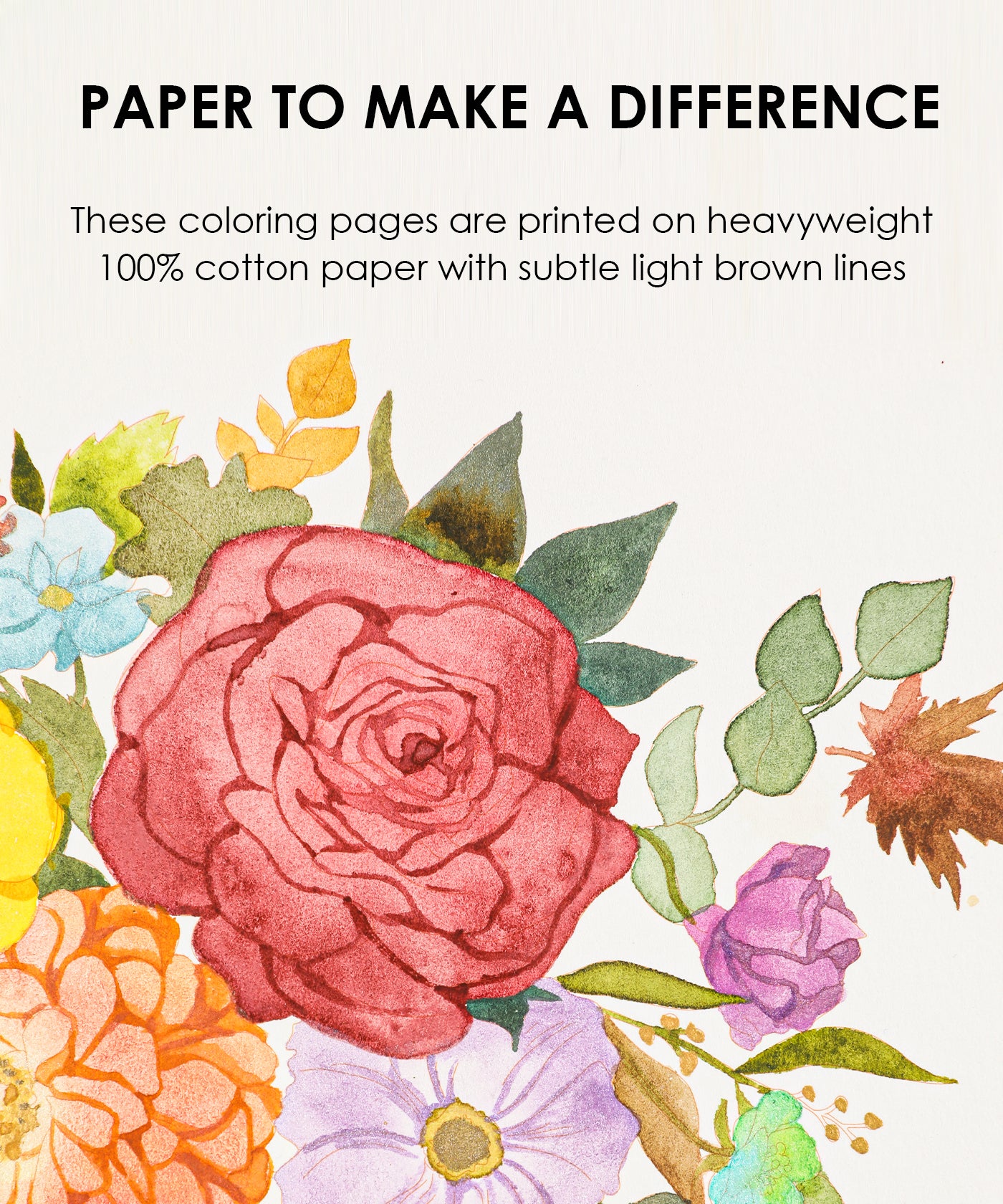 Watercolor Set Of 50 & Coloring Book Bundle