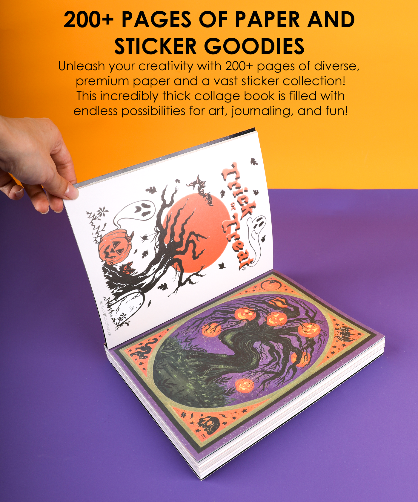 200+ Pages Halloween Party Night Collage Activity Book