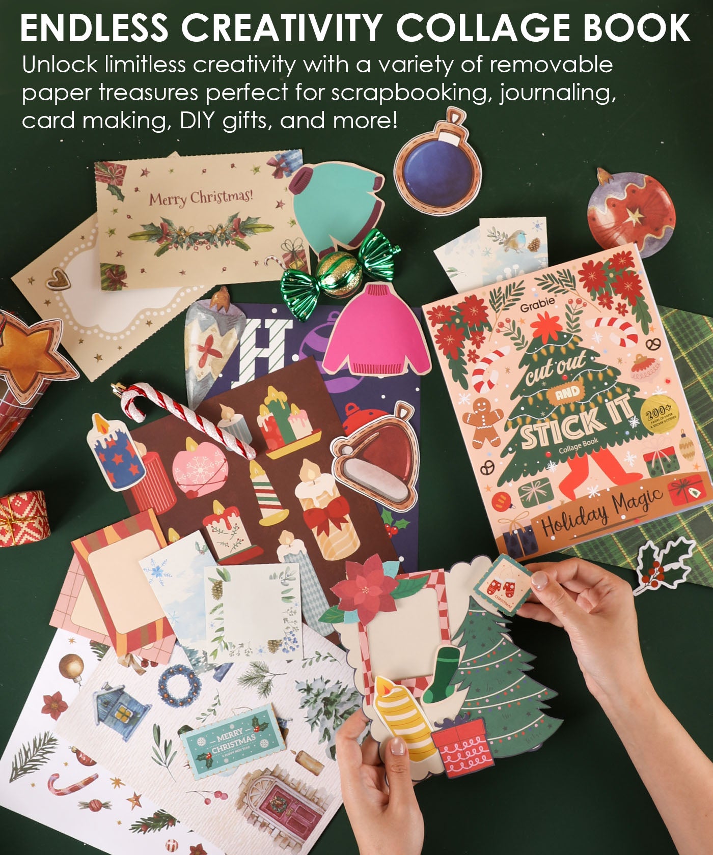 200+ Pages Holiday Magic Collage Activity Book