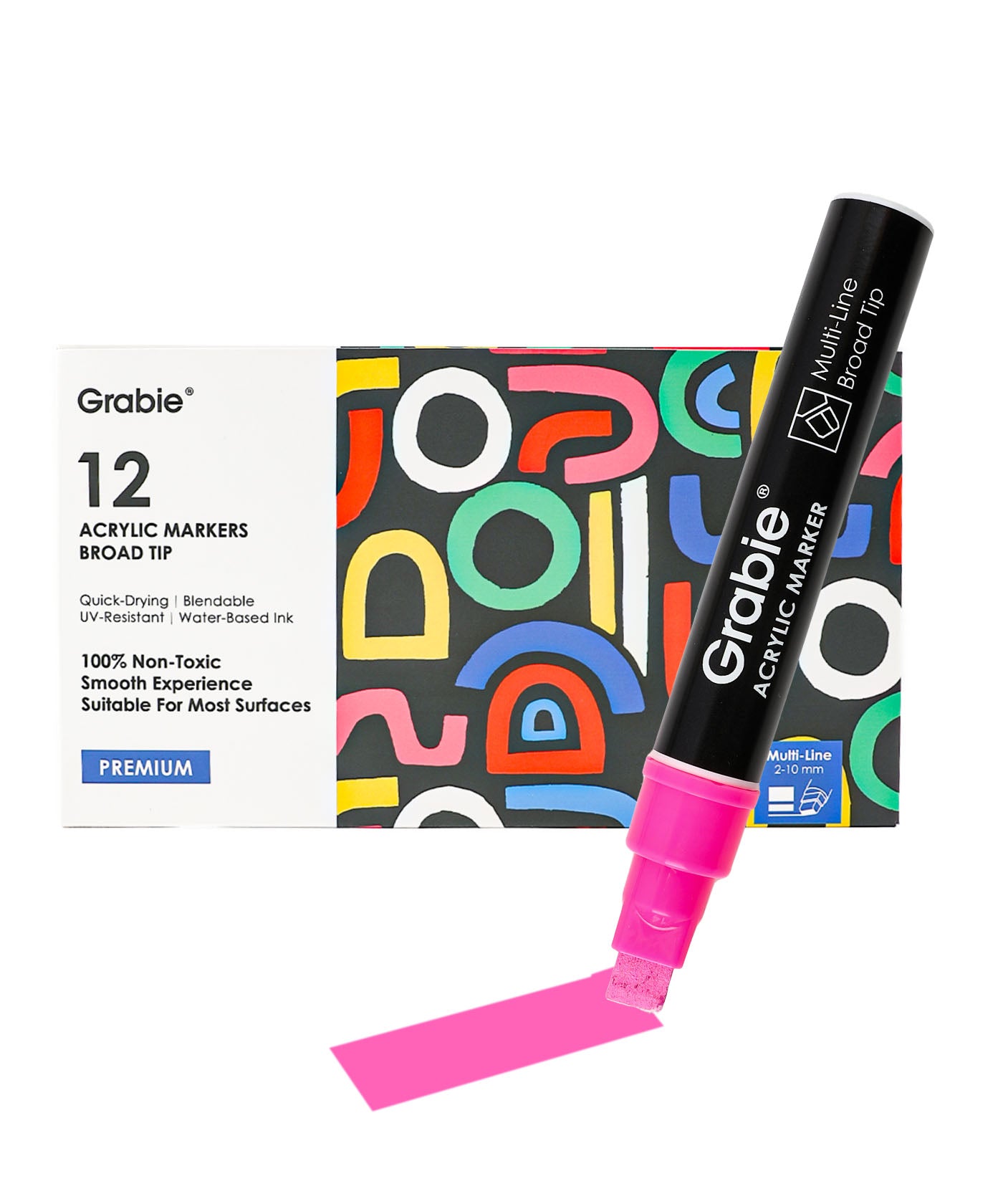 Broad Tip Acrylic Paint Marker Set Of 12