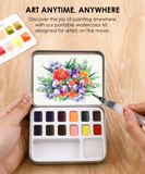 Good Watercolor Sets, Portable Watercolor Set, Good Watercolor Sets, Mini Travel Watercolor Set, Watercolor Half Pan, Watercolor Paints, Watercolor Set, Easy Watercolor Painting, Watercolor Painting Supplies, Pocket Watercolor Set, Grabie Watercolor, Grabie Watercolor Paint, Grabie Watercolor Paint Set, Grabie Best Watercolor Set, Grabie Watercolor With Brush, Grabie Art, Grabie Art Supplies, Grabie Watercolor With Brush