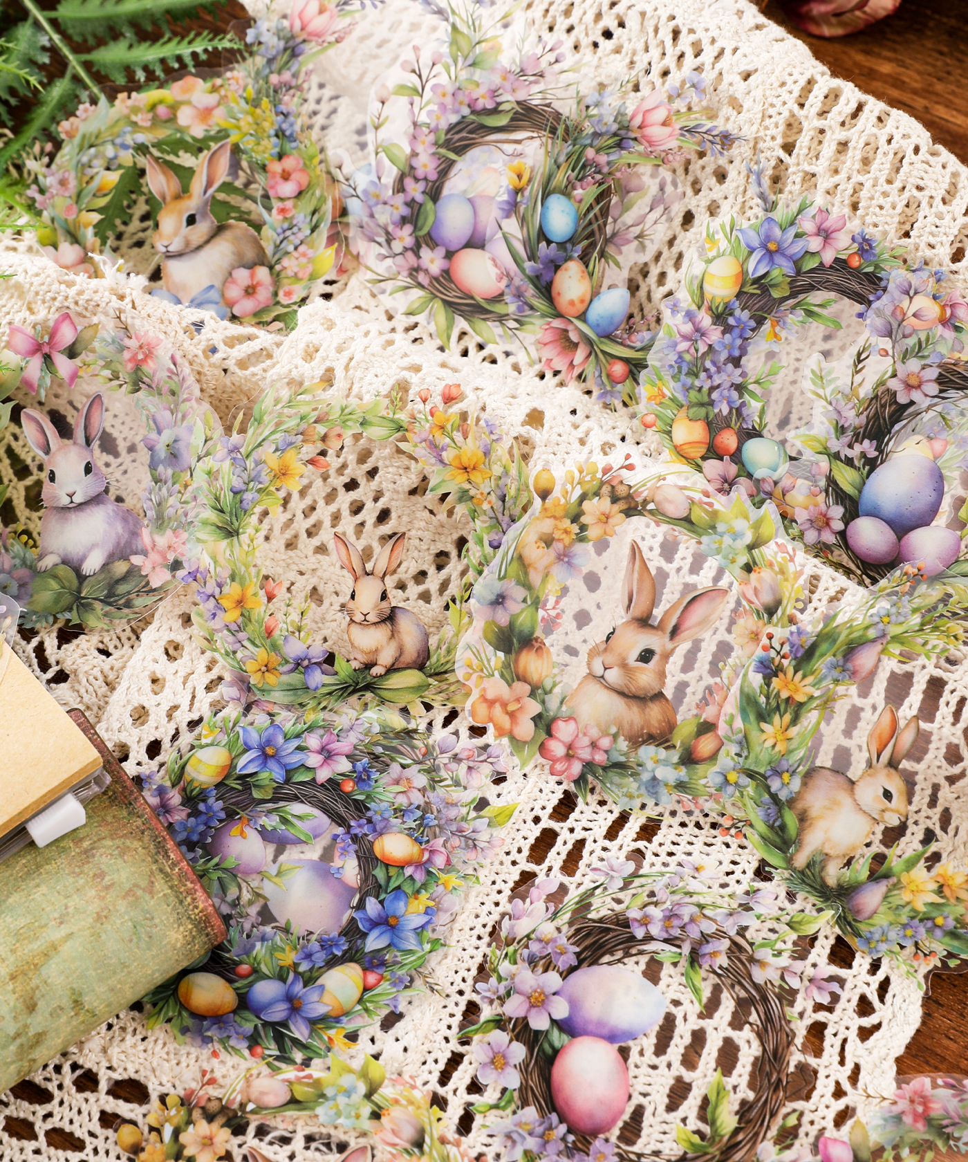 24 Pcs Grabie Exclusive Bunnies and Blooms Sticker Set