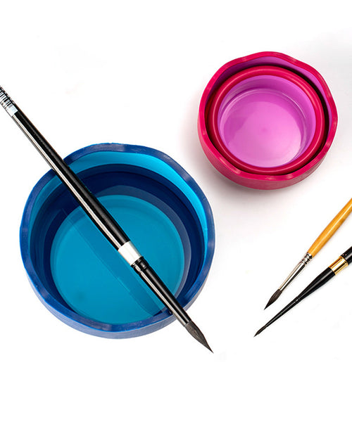 1 Pc Foldable Silicone Paint Brush Cleaner Bucket Grabie®