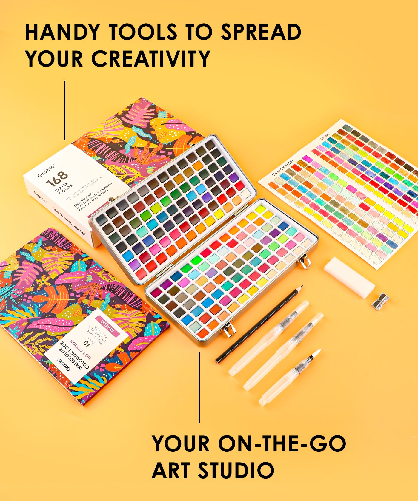 Watercolor_Set_Of_168_With_Coloring_Book_Grabie_Art_Best_Watercolor_Beginner_Watercolor_Painting_Portable_Watercolor_Paint_Set_Easy_Watercolor_Painting_Travel_Watercolor_Set_Professional_Watercolor_Paints_Easy_Watercolor_Painting, watercolor coloring book