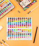 Watercolor_Set_Of_168_With_Coloring_Book, Grabie Art, Best Watercolor, Beginner Watercolor Painting, Portable Watercolor Paint Set, Travel Watercolor Set, Best Watercolor Paint Set, Watercolor Paint Travel Kit