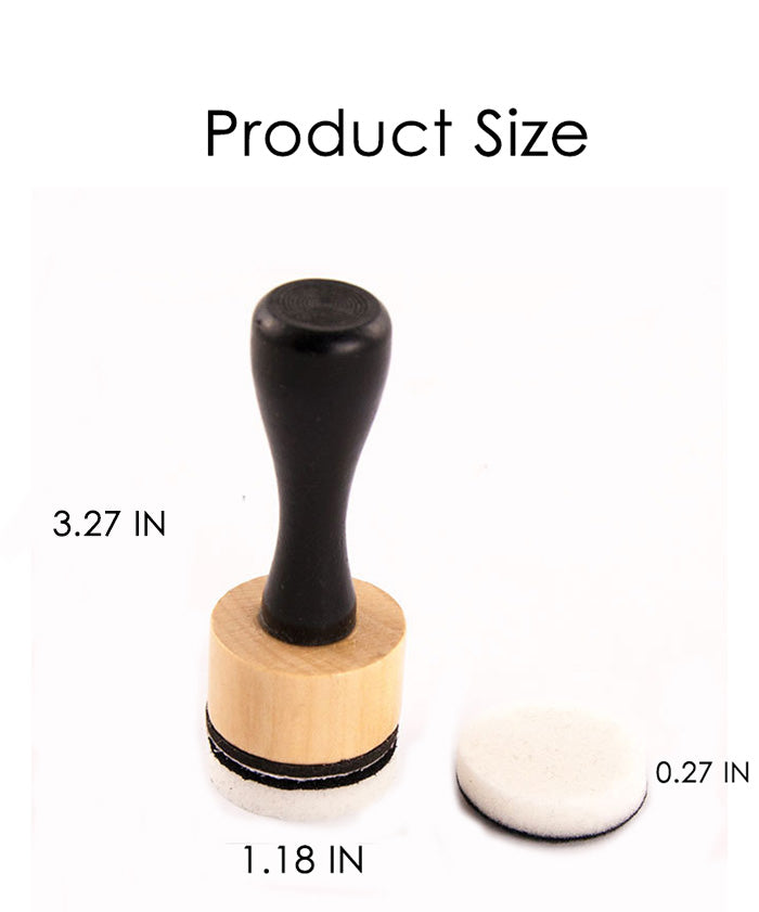 2 Pcs Wooden Handle Daubers With 4 Sponges