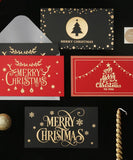 16 Pcs Bronzing Christmas Cards With Envelopes