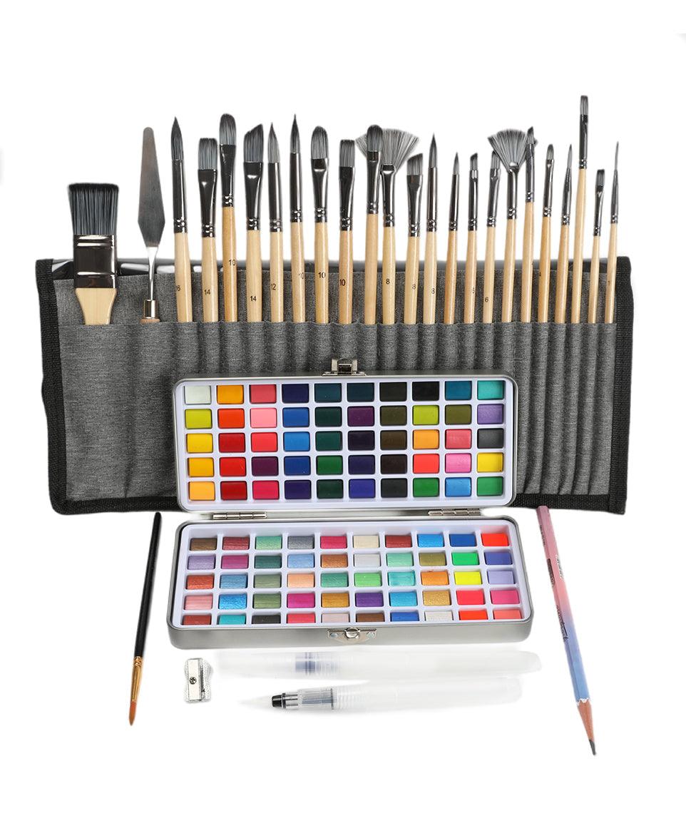 Garbie 100 count watercolor and brush kit review 🥰✍️🎨 #garbie #tikto, grabi watercolor
