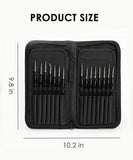 15 Pcs Miniature Detail Brush Set | Paint Brush Set, Acrylic Paint Brush Set, Artist Brush Set, Round Paint Brush, Detail Paint Brushes - Grabie® - Grabie®