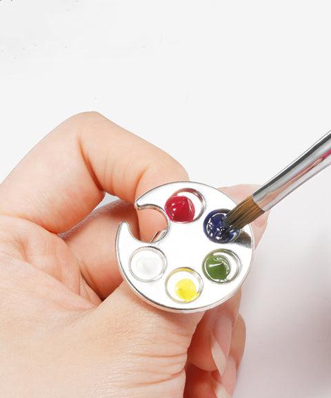 Paint Palette Watercolour Mixing Palette, Portable Folding Paint Palette  For Kids And Adults To Create Diy Craft(2pcs, White)