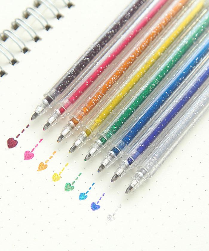 12 Colors Glitter Gel Ink Pens - Grabie