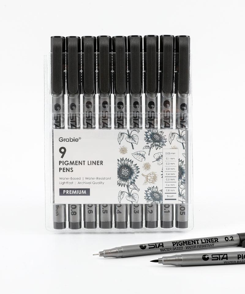 Staedtler Pigment Liners - Assorted Tip Sizes (Pack of 8)