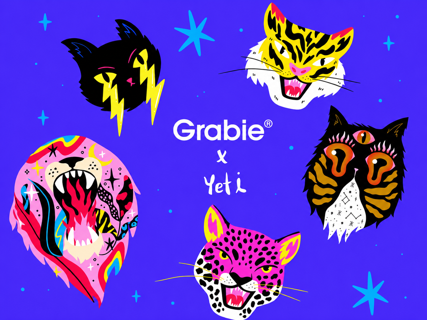 Step Into the Electric Wild: The New Grabie® Trace & Color Drawing Kit with "The Color Queen" Yeti Iglesias