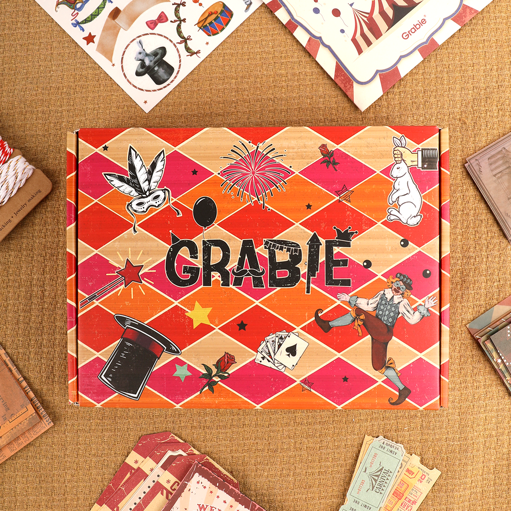 Create a Whimsical Carnival Memory with the Happy Carnival-Themed Scrapbook Kit!