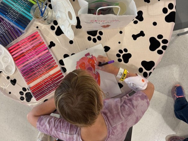 Art That Heals: Grabie at the “Painting Pawtist” Party in Oklahoma Children’s Hospital