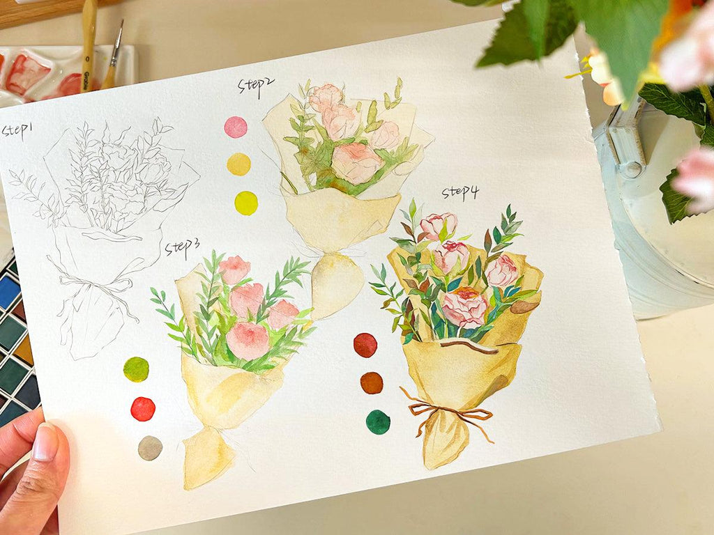 How To Draw A Bouquet