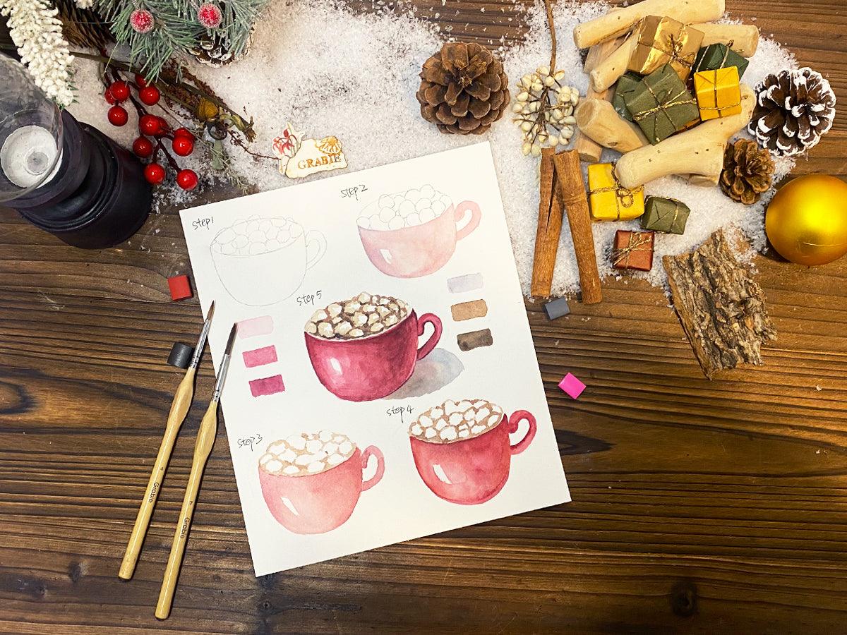 How to Draw A Hot Chocolate - Grabie