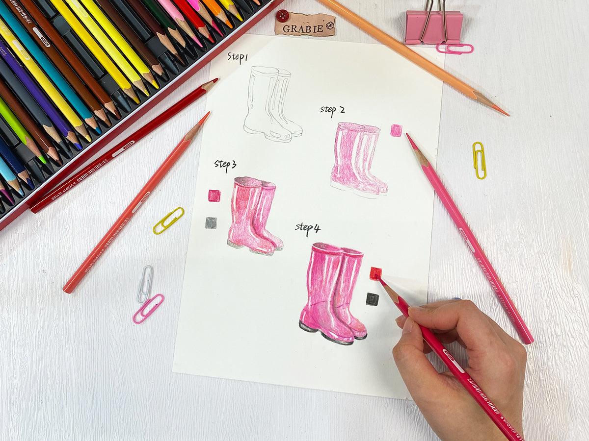 How to draw a rain boots - Grabie